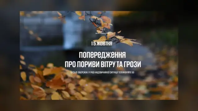 У Львові 15 жовтня очікують грози та пориви вітру до 20 м/с: правила безпеки